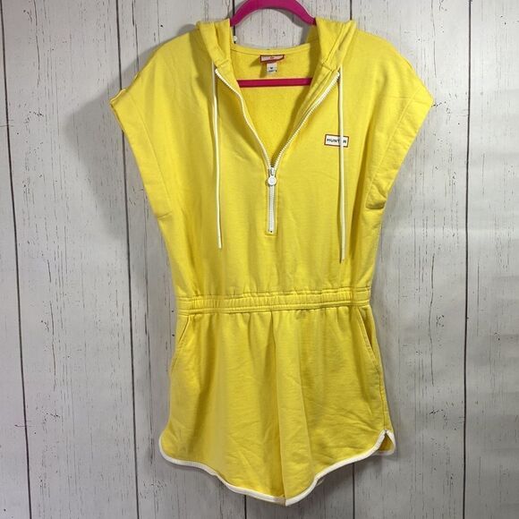 Hunter X Target Romper Yellow Hooded Short Sleeve Zip Elastic Waist Beachy Sport - Picture 6 of 14